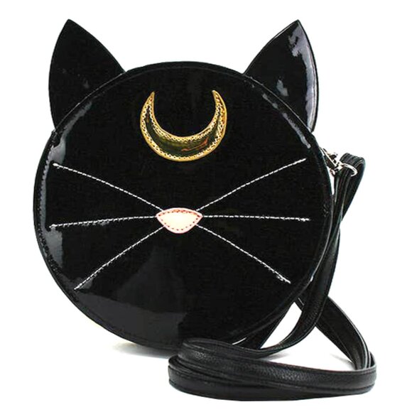 SPOOKYVILLE CRITTERS Mystical Luna Cat Face Crossbody Bag - Picture 1 of 6